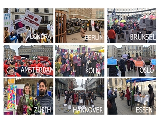 Avrupa’nın 35 şehrinde Türkiye’deki kadınların sesi oldular