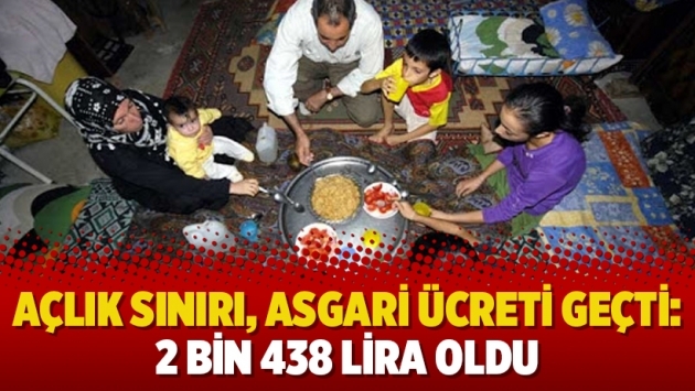 Açlık sınırı, asgari ücreti geçti: 2 bin 438 lira oldu