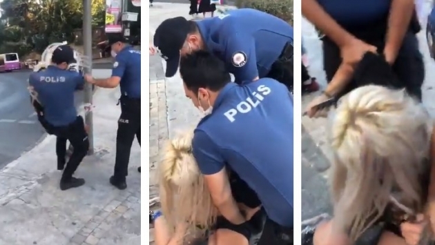 Maske takmayan kadını darp eden polisler görevden uzaklaştırıldı