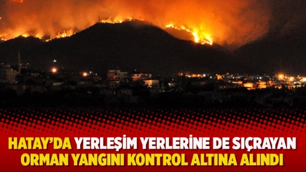 Hatay'da yerleşim yerlerine de sıçrayan orman yangını kontrol altına alındı
