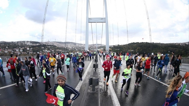 İstanbul'da maraton trafiği