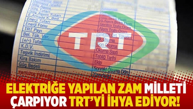 Elektriğe yapılan zam milleti çarpıyor TRT'yi ihya ediyor!