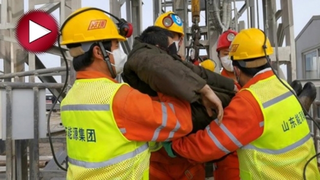 Çin'de mahsur kalan 22 madenciden 11'i kurtarıldı