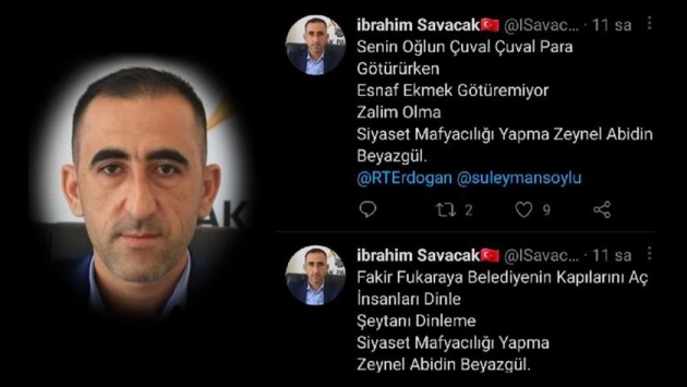 'Oğlun çuvalla para götürüyor' diyen AKP'li yönetici özür diledi!