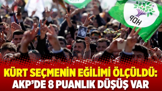 Kürt seçmenin eğilimi ölçüldü: AKP’de 8 puanlık düşüş var