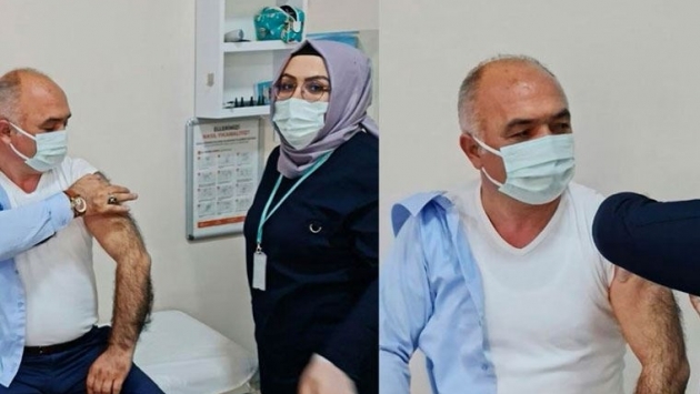 52 yaşındaki AKP’li başkan, sırasını beklemeden aşı oldu