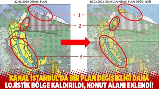 Kanal İstanbul’da bir plan değişikliği daha: Lojistik bölge kaldırıldı, konut alanı eklendi!