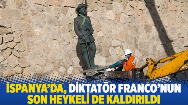 İspanya'da, diktatör Franco'nun son heykeli de kaldırıldı