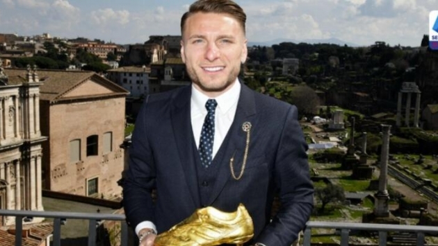 Lazio'nun golcüsü Immobile, Altın Ayakkabı ödülüne kavuştu