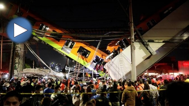 Meksika’da metro köprüsü yolun üzerine yıkıldı: 20 ölü