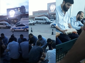 Camide biber gazıyla gözaltına alındılar, emniyet otoparkında iftar yaptılar