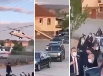 Erdoğan köydeki iftara iki helikopter ve onlarca zırhlı araçla gitti