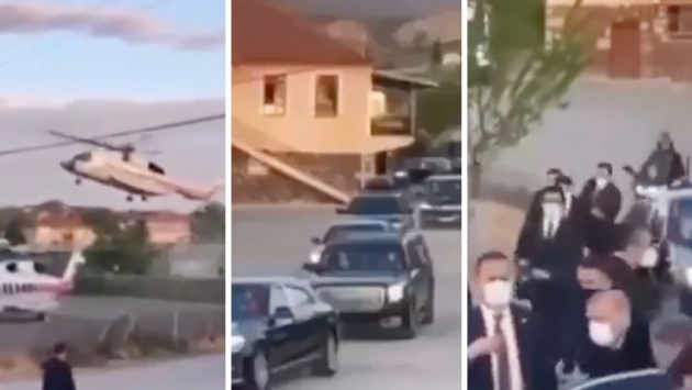Erdoğan, köy evine iftara giderken… İki helikopter, onlarca zırhlı araç