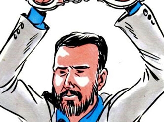 Ünlü karikatürist, gazeteci Mehmet Baransu’yu çizdi