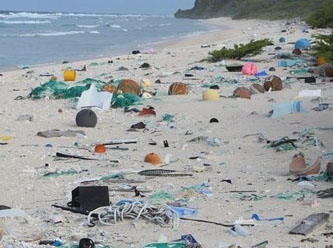 Hiç kimsenin yaşamadığı adada 18 ton çöp var