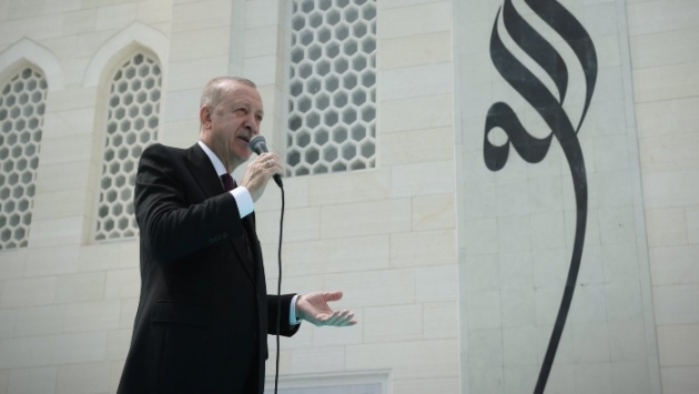 Erdoğan cami açılışında seçim konuşması yaptı