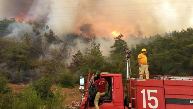 İzmir'de orman yangını: Alevlere müdahale sürüyor
