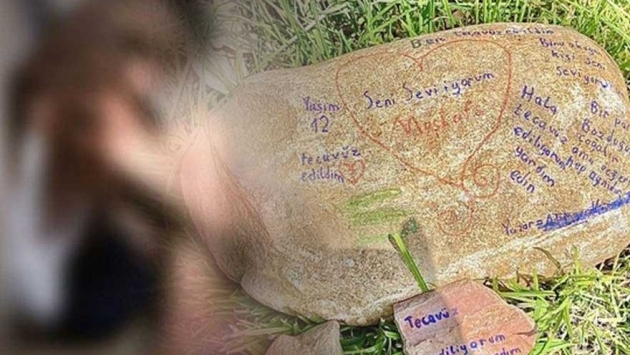 Parktaki taşa 'tecavüz' notu yazan çocuk bulundu