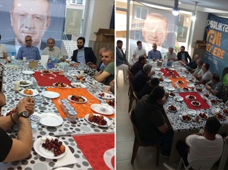 AKP'liler Türk bayrağını üzerinde yemek yedi