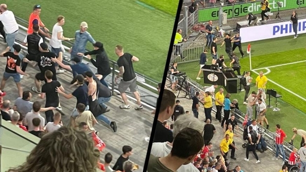 PSV-Galatasaray maçının devre arasında gerginlik