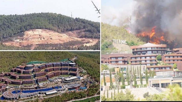 13 yıl önce çıkan yangında yanan ağaçların yerine dikilen otel bugün tahliye edildi!