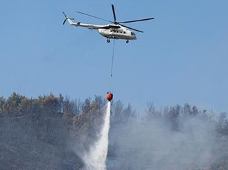 Ukrayna'dan gelen helikopterler yangına gece de müdahale edecek