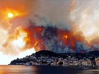 Yunanistan'da yangınlar nedeniyle Atina-Selanik yolu trafiğe kapatıldı