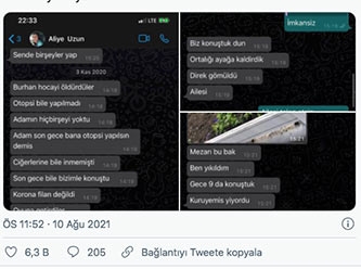 Aliye Uzun'un Whatsapp konuşmaları deşifre oldu: