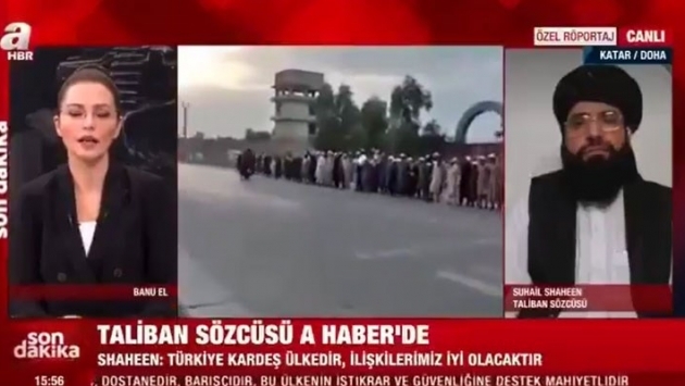 A Haber Taliban sözcüsünü yayına bağladı: Türkiye kardeş ülke
