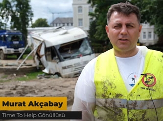 Alman halkı felaket sonrası omuz veren Time to Help gönüllülerine minnettar