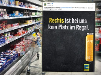 Alman market devinden popülist sağ partiye: Rafımızda size yer yok!