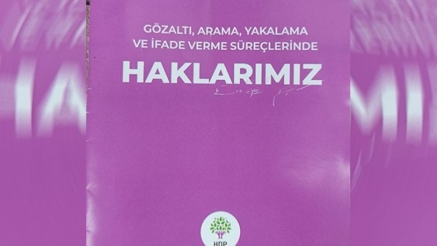 Bir Türkiye gerçeği: HDP’den ‘gözaltında haklarımız’ kitapçığı