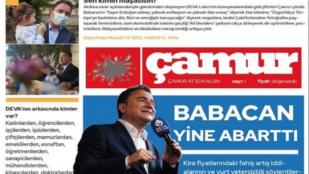 DEVA Partisi ‘Çamur’ gazetesiyle yandaş medyayı ‘ti’ye aldı