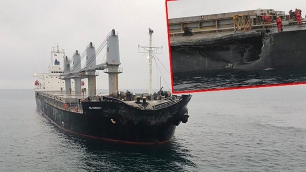 Marmara Denizi’nde iki yük gemisi çarpıştı