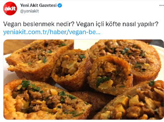 Yandaşlıkta son trend: Yeni Akit'ten ekmek arası soğandan sonra etsiz köfte tarifi