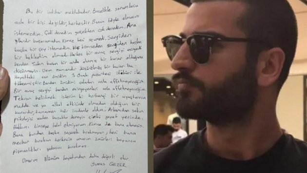 Üniversitesi öğrencisi Yunus Gezer ardında mektup bırakarak intihar etti