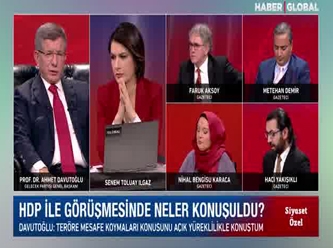 Ahmet Davutoğlu yandaş Hacı Yakışıklı ile canlı yayında sert tartıştı