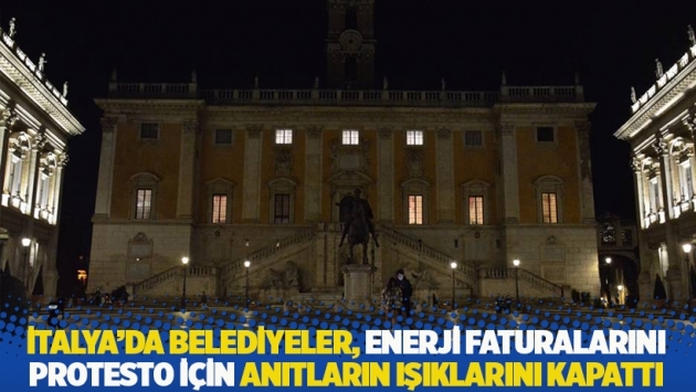 İtalya'da belediyeler, enerji faturalarını protesto için anıtların ışıklarını kapattı 