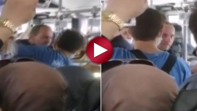 Metrobüste erkek yolcudan kadın yolcuya tehdit: 