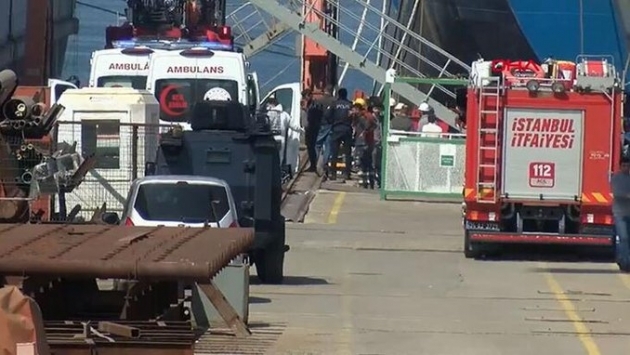 Tuzla Tersanesi'nde gemide patlama: 5 işçi yaralandı