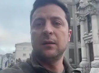 Zelenski Kiev sokaklarında video çekti