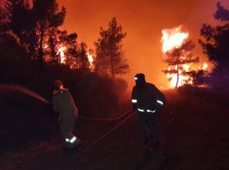 Marmaris'teki orman yangını kontrol altına alınamıyor