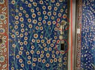 'Topkapı Sarayı’nda 500 yıllık çinileri matkapla deldiler' iddiası