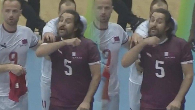 Katarlı sporcu Türk Milli Takımı’na ‘kafa kesme’ hareketi yaptı!
