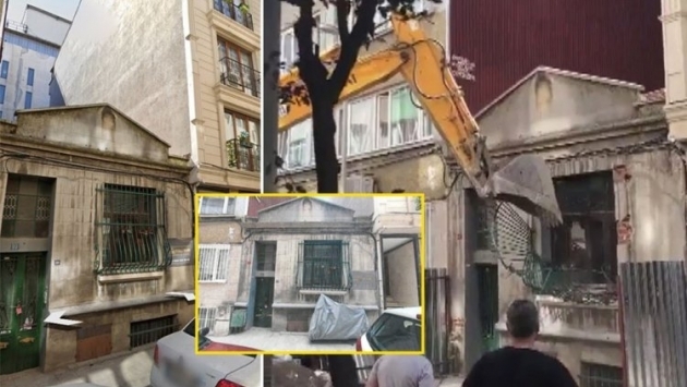 İstanbul Şişli'de tarihi binaya kaçak yıkım