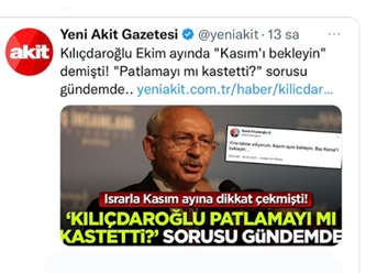 Akit yaptı yine yapacağını: Patlamayı Kılıçdaroğlu'yla nasıl ilişkilendirdi?