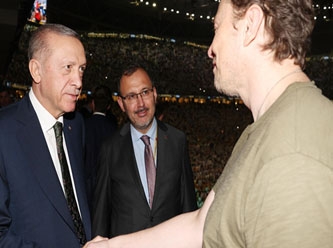 Erdoğan tribünde Elon Musk ile karşılaştı
