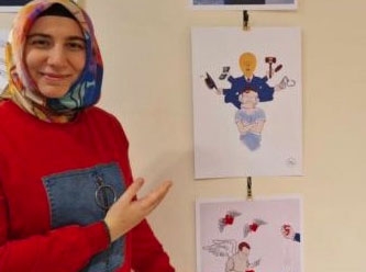 Resim öğretmeni Nesibe Zeynep Yahşi ‘Zulme karşı dik duruş’ sergisini Hollanda’da açtı
