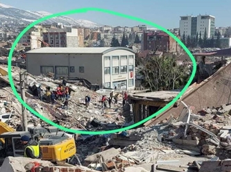 Depremin ibretlik fotoğrafı: :Etrafı yıkıldı, bir tek o bina ayakta kaldı