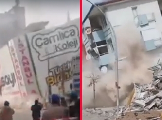 Malatya depreminden dehşete düşüren görüntüler